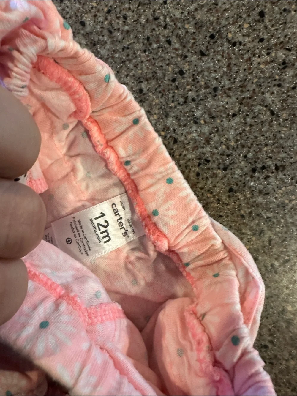 Carter's Pink Daisy Ruffle Diaper Cover